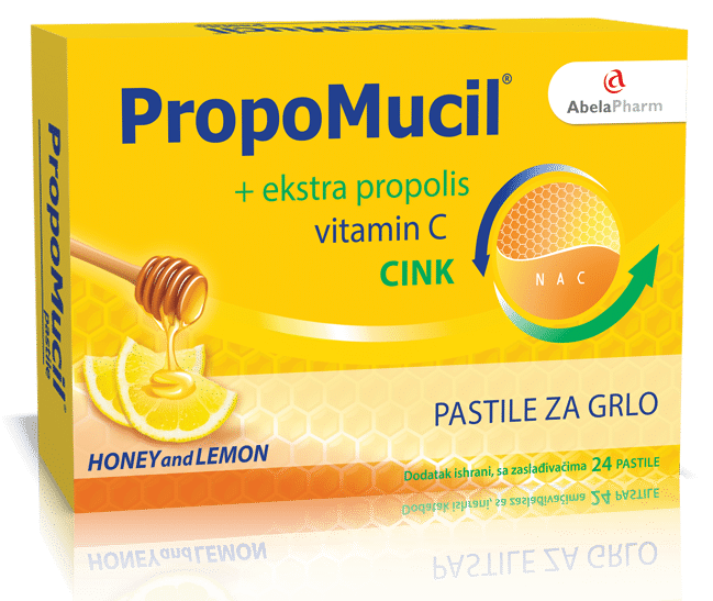 ABELAPHARM PropoMucil limun i med 24 pastile