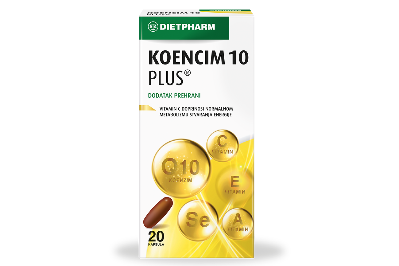 DIETPHARM KOENCIM 10 PLUS a 20 kapsula, Dodatak prehrani s koenzimom Q10, vitaminima i selenom