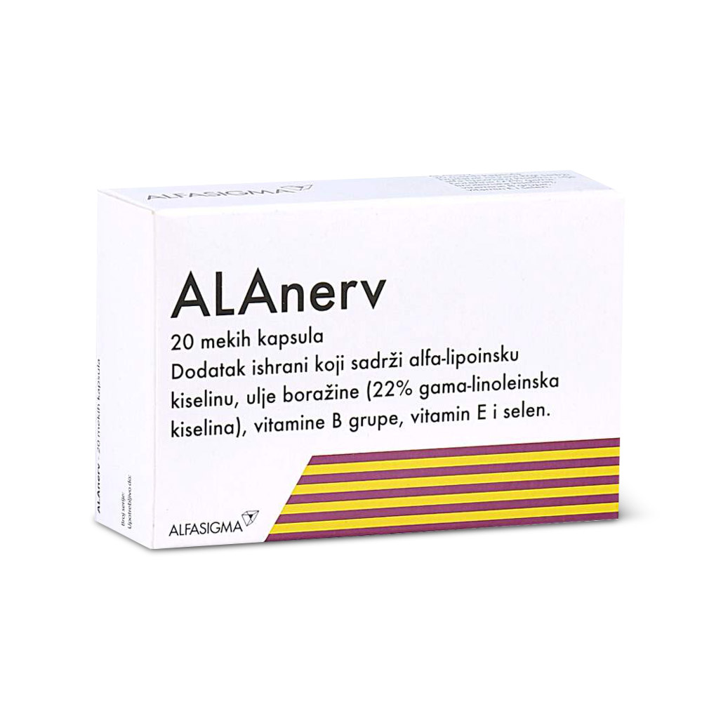 ALAnerv – 20 mekih kapsula, Kod svih vrsta perifernih neuropatija
