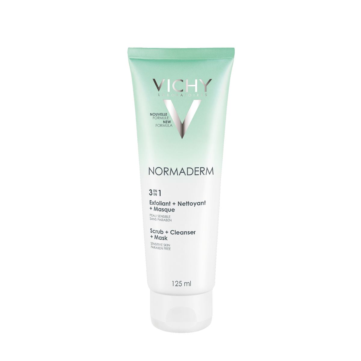 VICHY NORMADERM 3u1 piling, maska i krema za čišćenje lica za masnu kožu, 125 ml