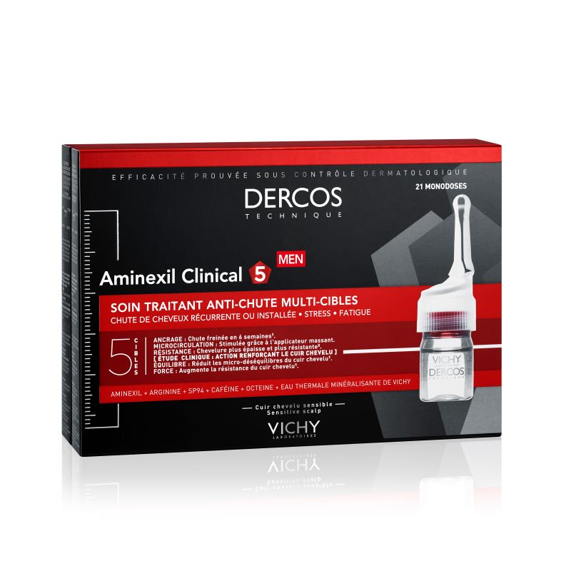 VICHY DERCOS AMINEXIL CLINICAL 5 Ampule protiv opadanja kose za muškarce 21x6ml