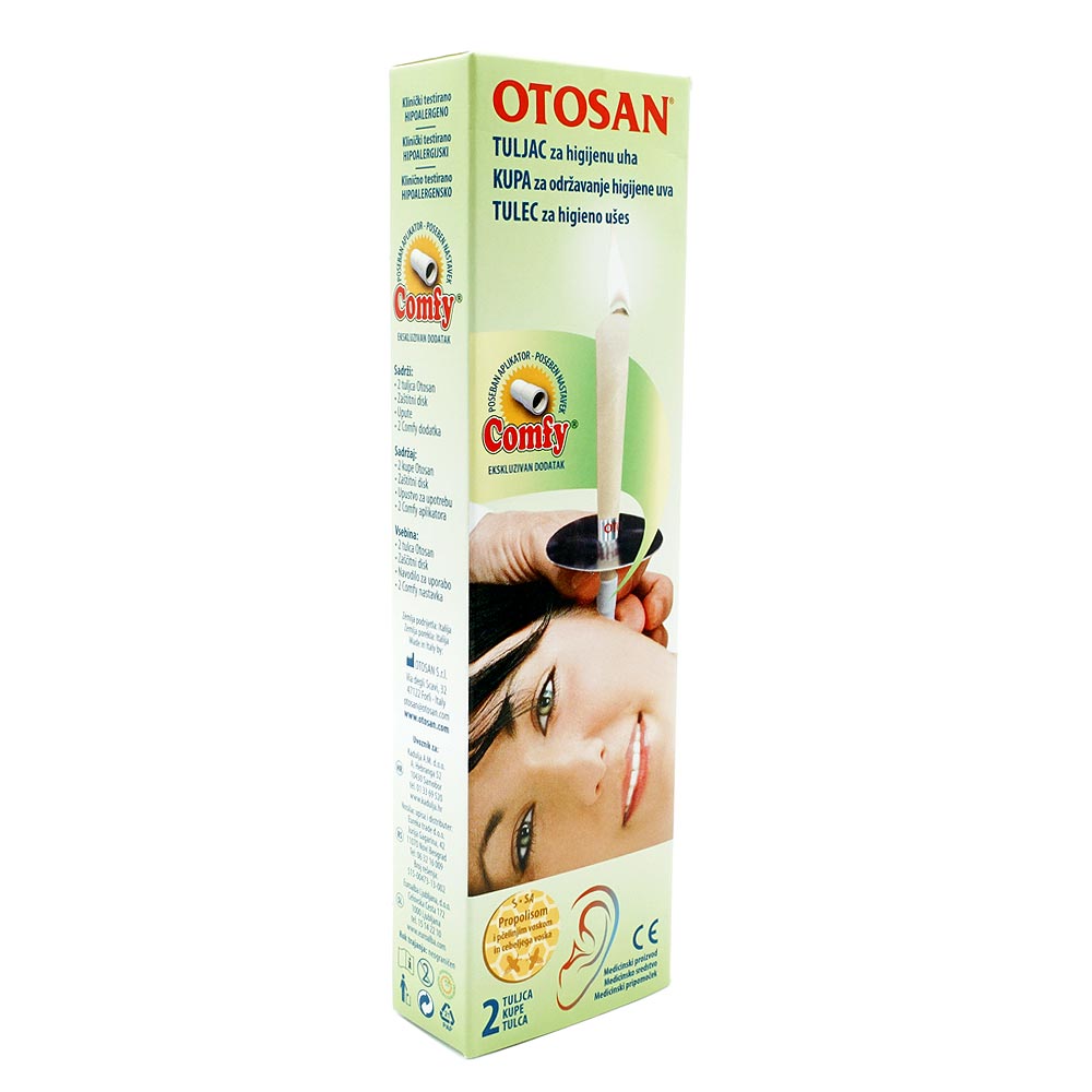 Otosan Tuljac – SVIJEĆE  za higijenu uha 2 komada, Prirodno rješenje problema uha, grla i nosa