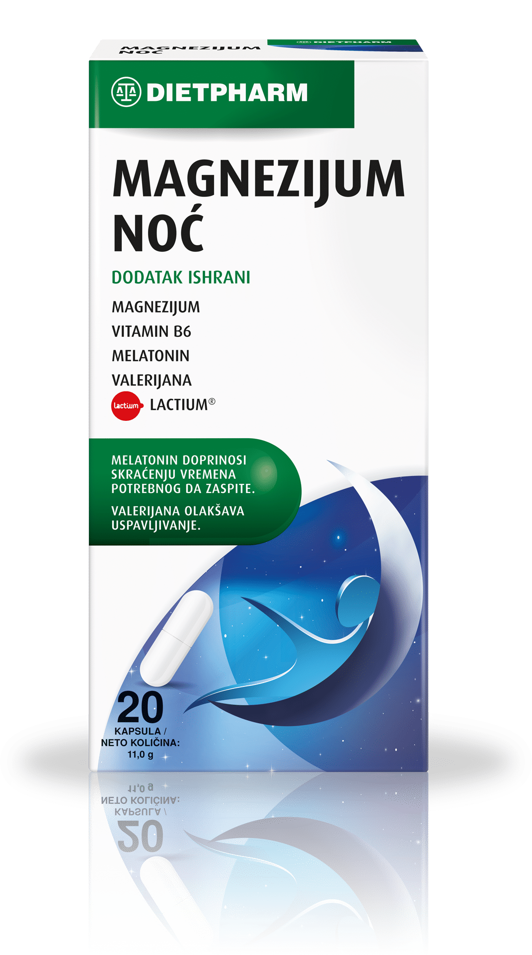 DIETPHARM MAGNEZIJUM Noć 20 kapsula