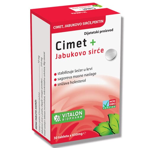 CIMET + JABUKOVO SIRĆE 30 tableta