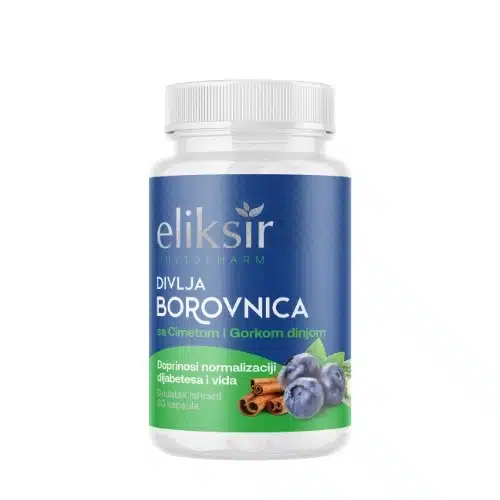 Eliksir Divlja Borovnica + Gorka Dinja + Cimet 60 kapsula