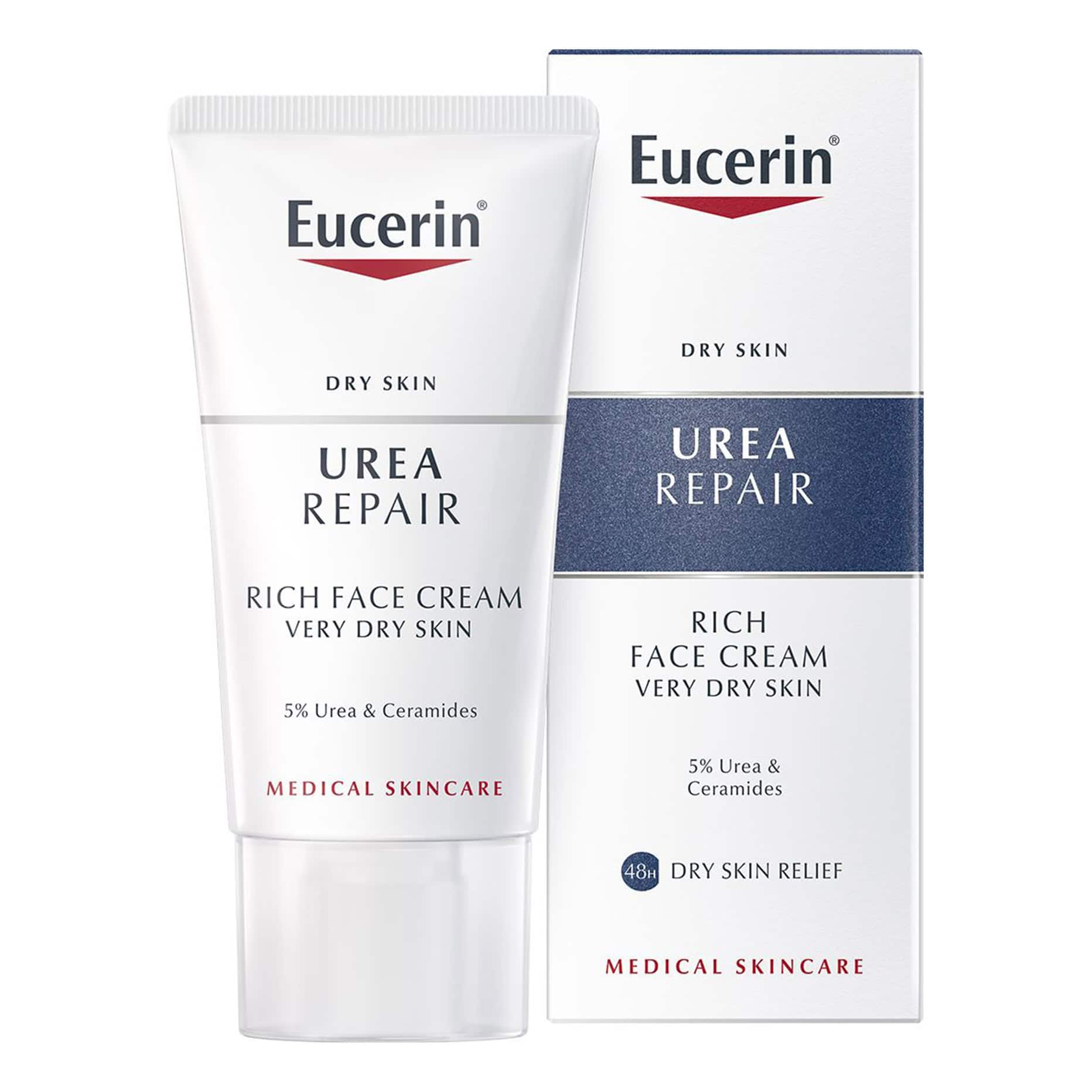 Eucerin UreaRepair Rich noćna bogata krema za lice s 5% ureje i ceramidima 50 ml