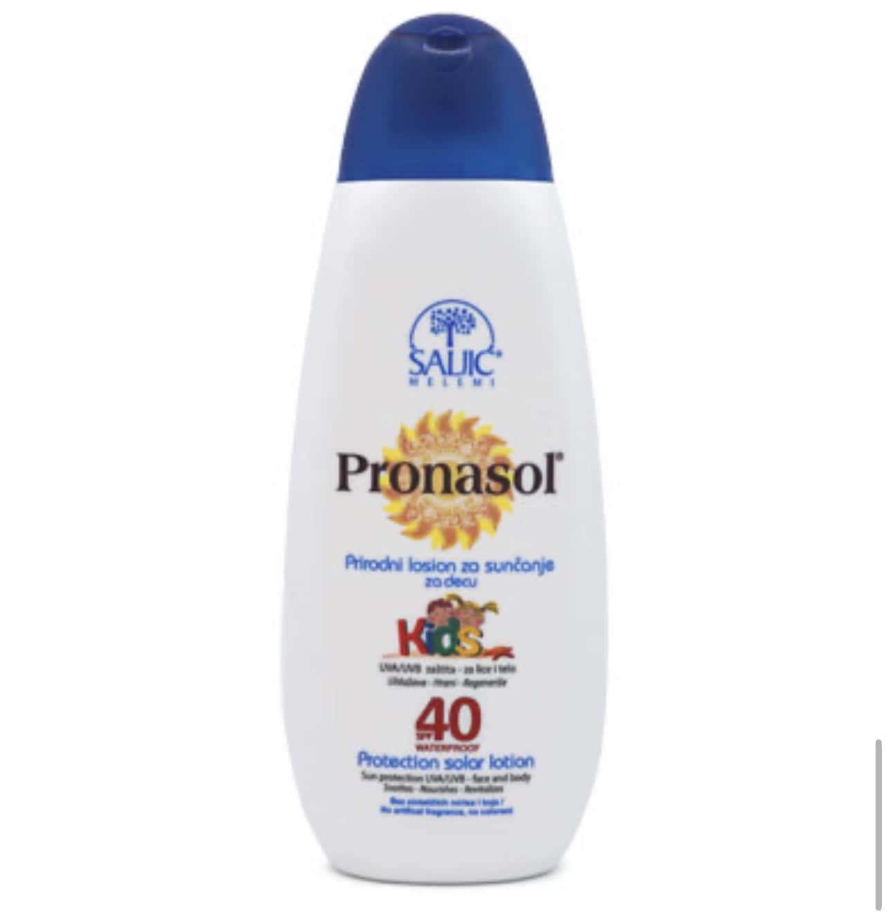 Šaljić Pronasol Kids prirodni losion za sunčanje za djecu SPF40 200 ml