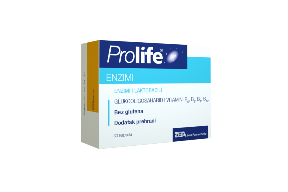 PROLIFE ENZIMI 30 kaps, Enzimi i laktobacili za ravnotežu probavnog sistema