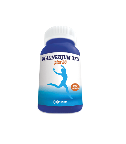 INPHARM Magnezijum 375 plus B6 &amp;amp;#8211; 100 kapsula