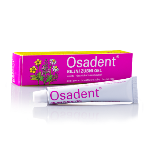 OSADENT biljni zubni gel 20g, Zaštita i njega tokom nicanja zubi