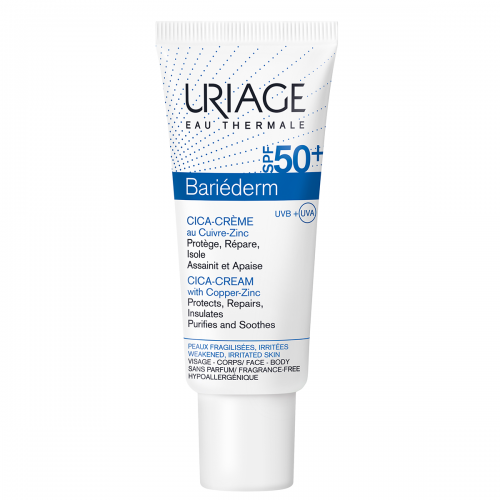 URIAGE Bariederm CICA obnavljajuća krema sa Cu+Zn SPF 50+, 40ml