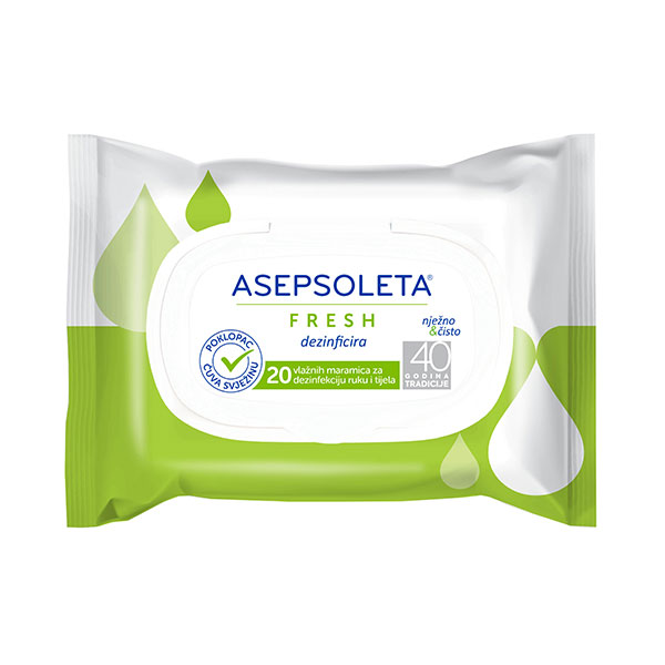 ASEPSOLETA FRESH a 20, Osvježavajuće maramice