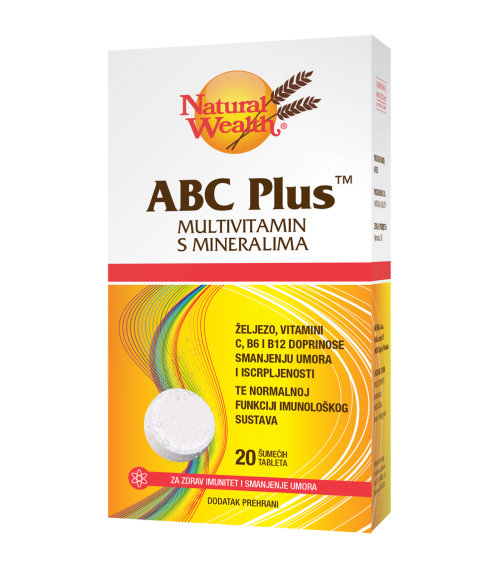 NATURAL WEALTH ABC Plus 20 šumećih tableta – Multivitamin s mineralima