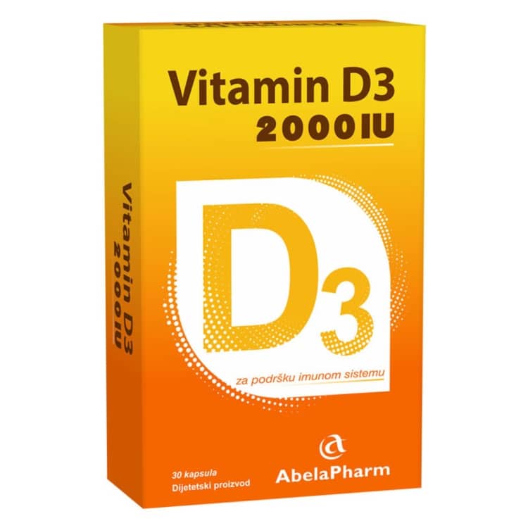 ABELAPHARM Vitamin D3 2000 IU 30 kapsula