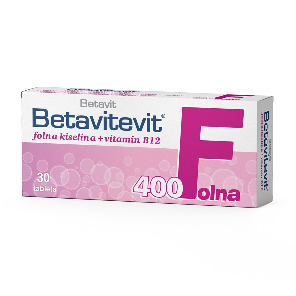 BETAVITEVIT Folna kiselina i vitamin B12 30 tableta