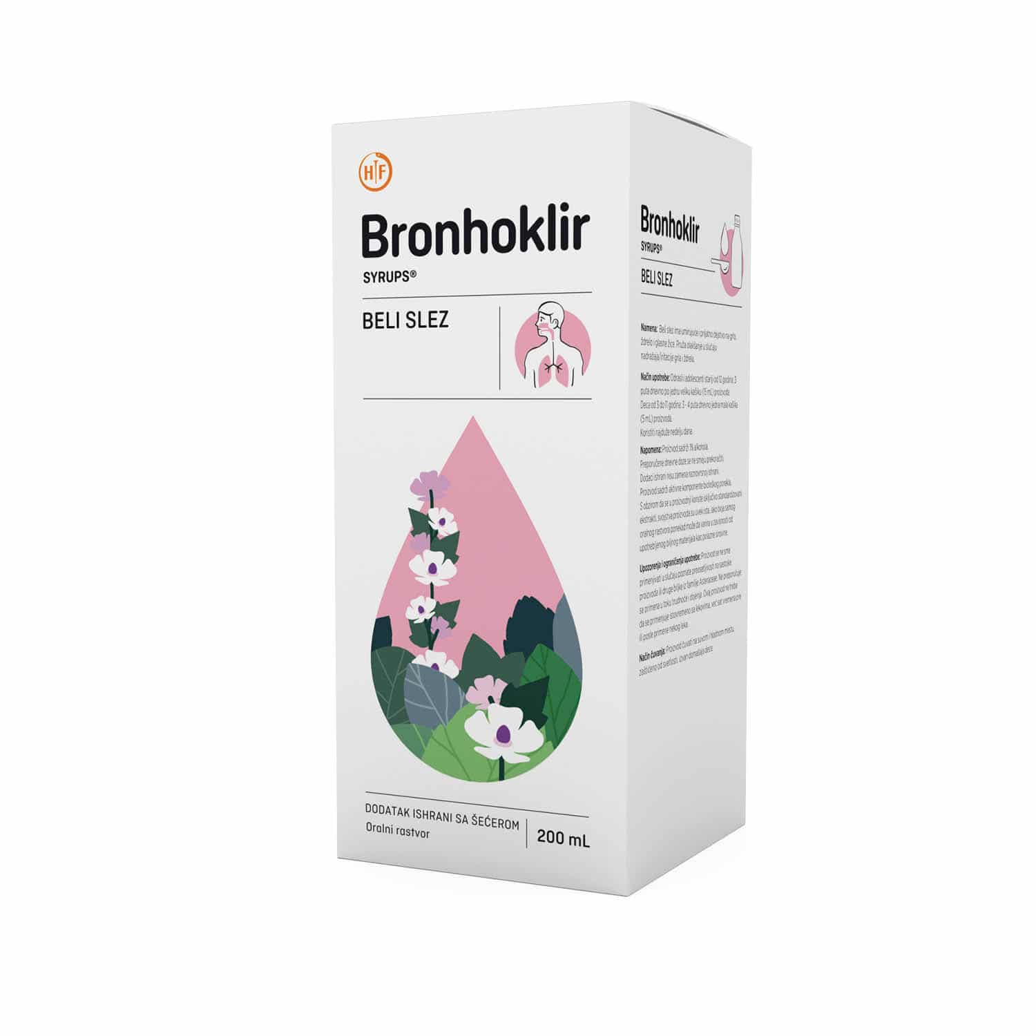 BRONHOKLIR Sirup bijeli sljez 200ml