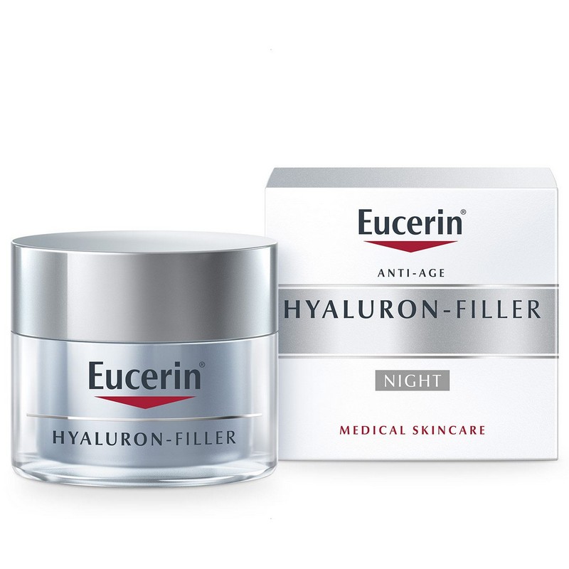Eucerin Hyaluron-Filler noćna krema 50ml, Sadrži hijaluronsku kiselinu za sve tipove kože