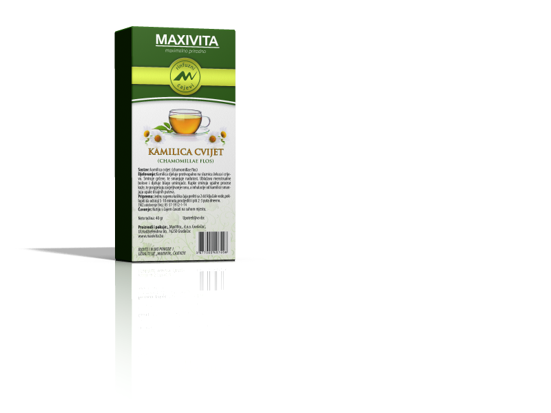 MAXIVITA Kamilica cvijet čaj 40g, Za smirenje grčeva i protiv upale probavnog trakta