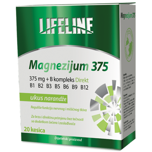 LIFELINE MAGNEZIJUM DIRECT 375 + B kompleks 20 kesica