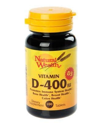 Natural Wealth VITAMIN D3 400IU &amp;amp;#8211; 100 tableta