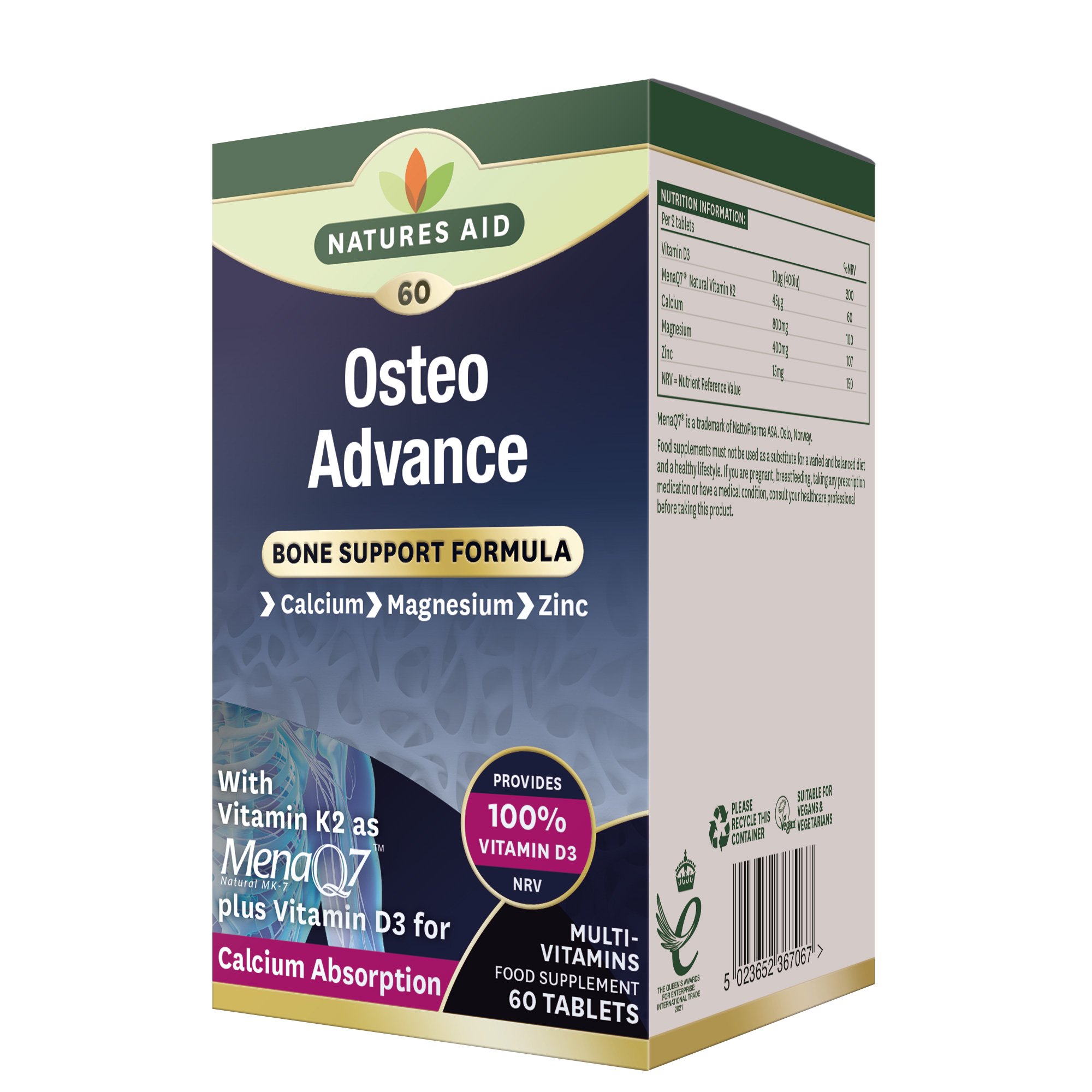 NATURES AID Osteo advance 60 tableta