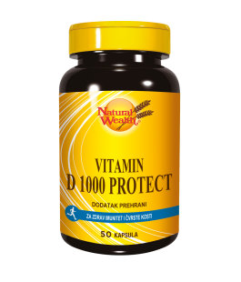 NATURAL WEALTH VITAMIN D 1000 PROTECT 50 kapsula, Za nadoknadu vitamina D