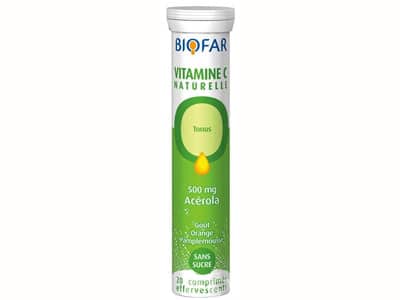 BIOFAR Vitamin C Naturele 500mg 20 šumećih tableta