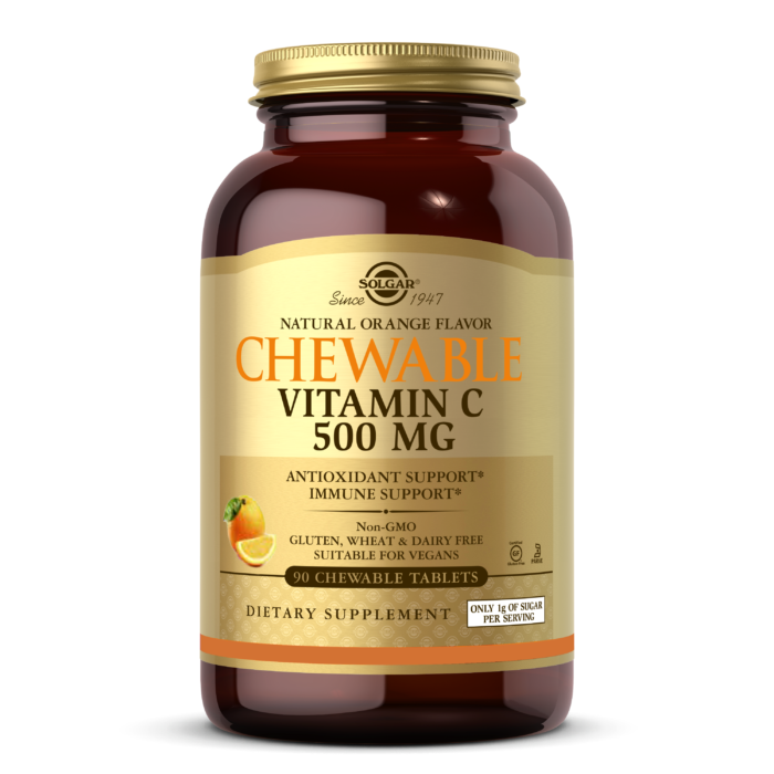 SOLGAR Vitamin C 500mg tablete za žvakanje s ukusom narandže a90