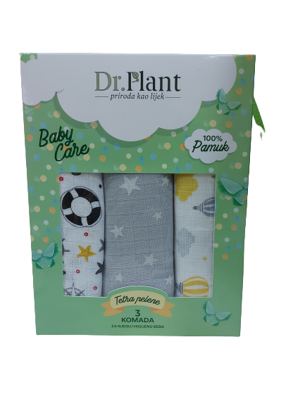 DR. PLANT Prirodne tetra pelene a3, Mekane za nježnu bebinu kožu, imaju veliku moć upijanja, te imaju raznovrsnu primjenu.