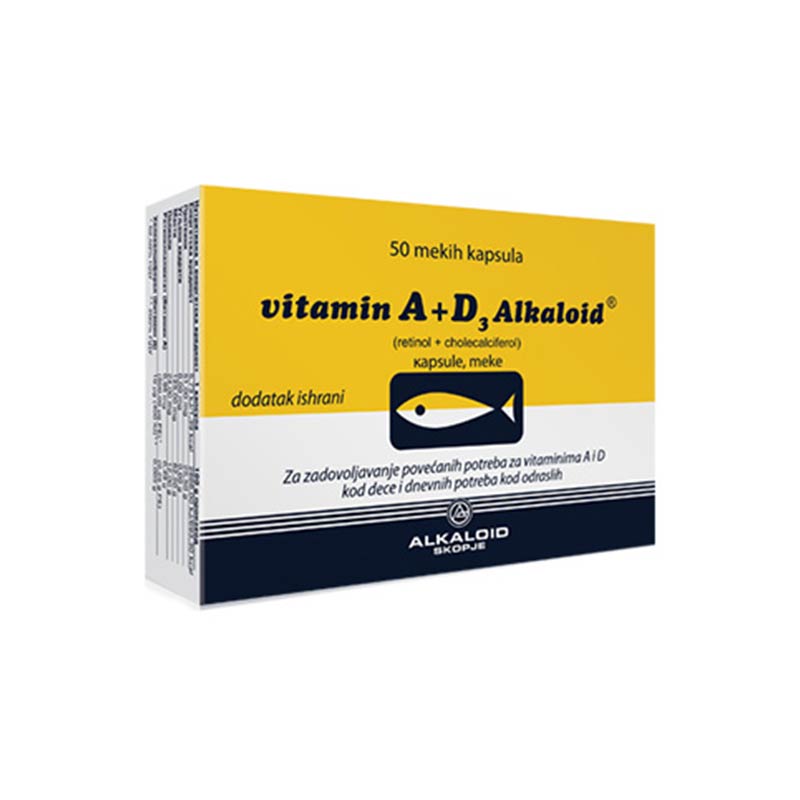 Vitamin A+D3 50 mekih kapsula